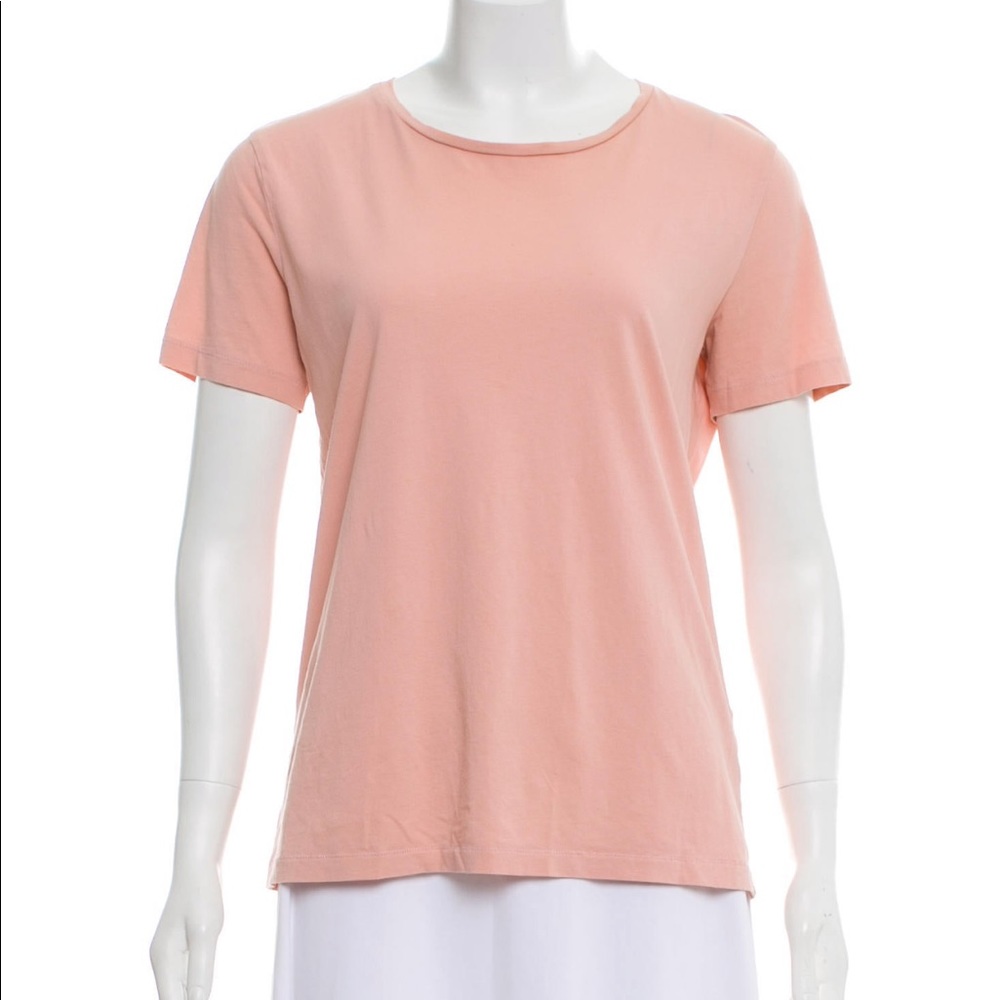 Acne studios T-shirt with scoop neck in pink